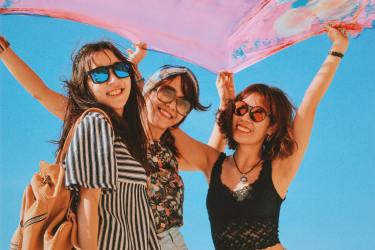 Photo of three women