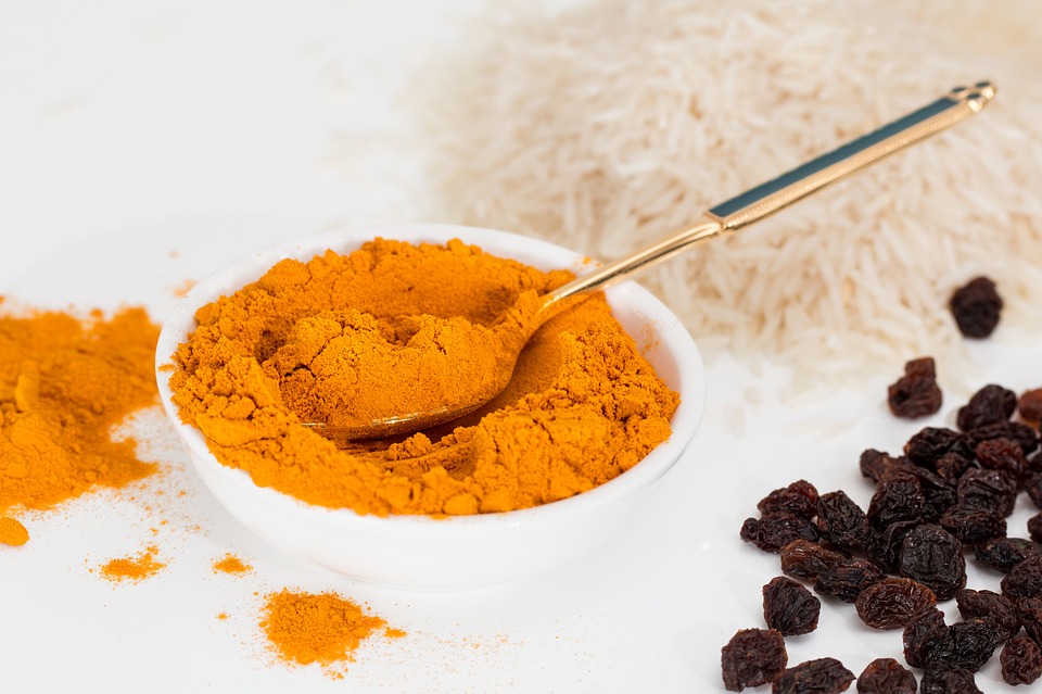 tumeric powder in a bowl 