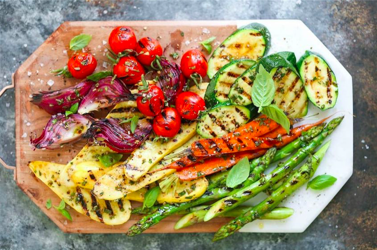 colourful vegetable platter.