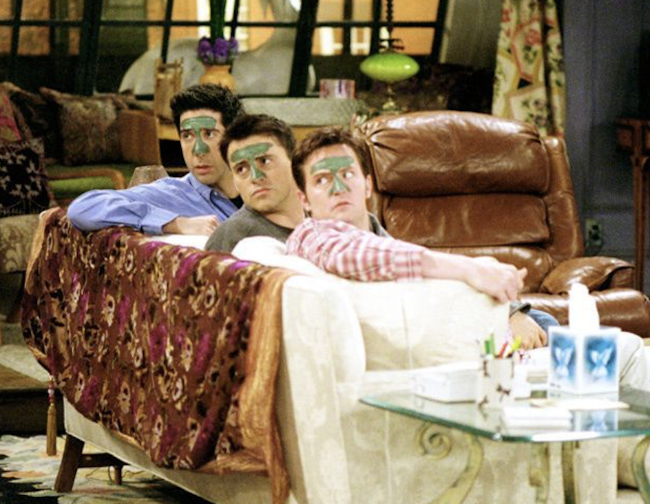 Friends characters with facemasks