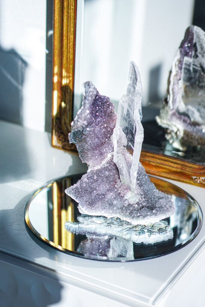 SELENITE SCULPTURE from stoned crystals