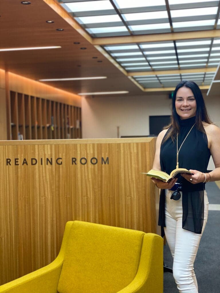 Renae at The National Library in Canberra last weekend.