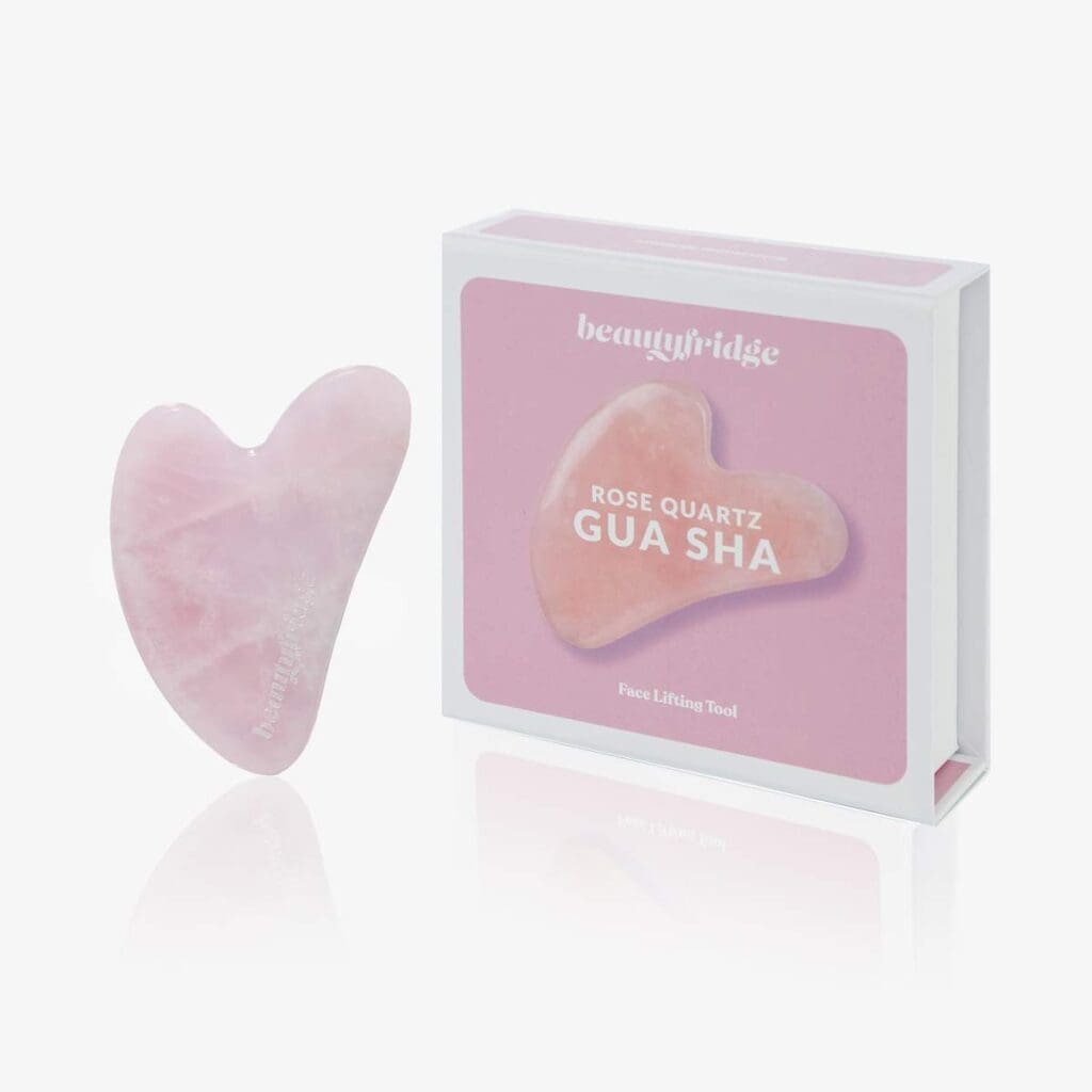 gua sha rose quartz tool
