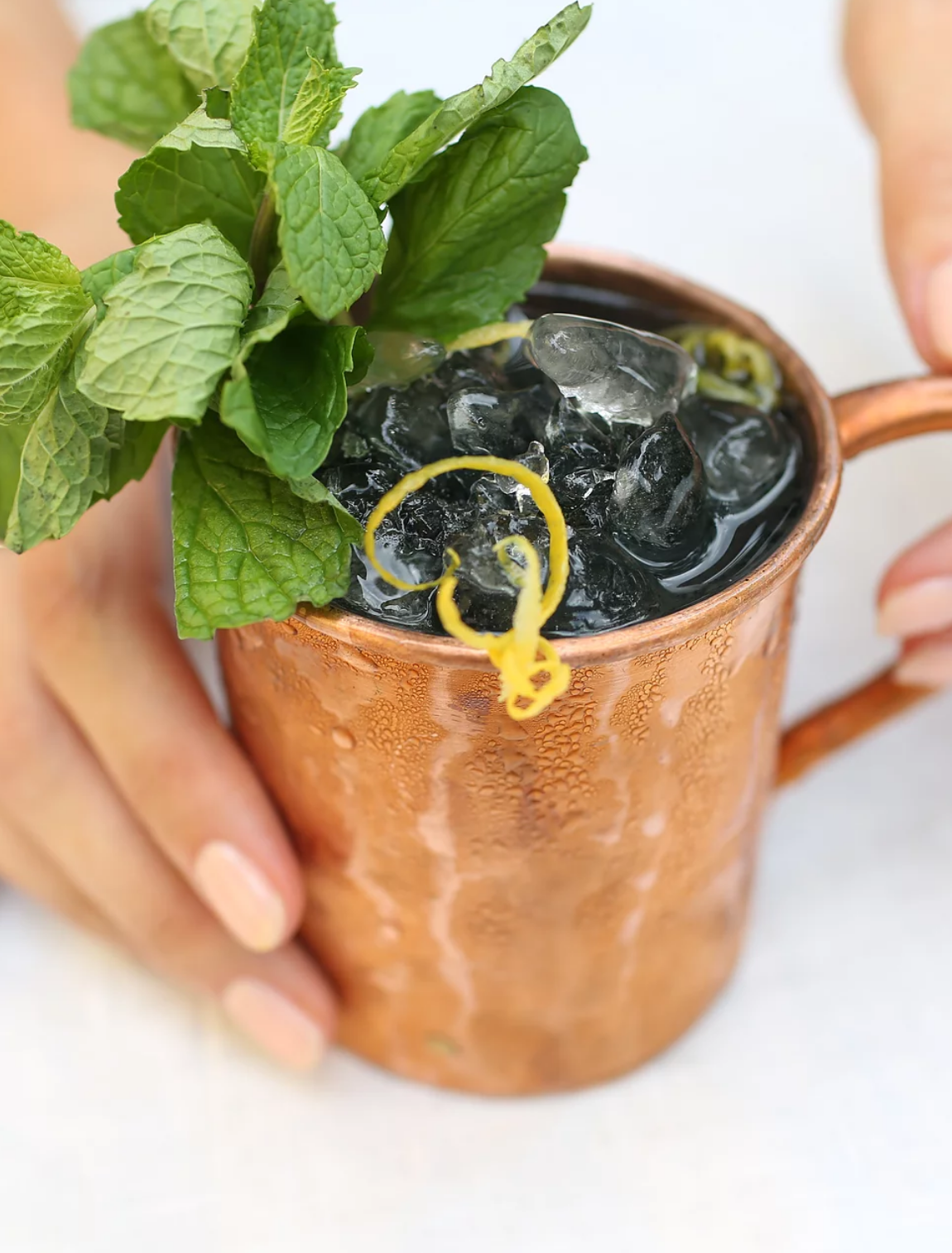 Healthy cocktail with mint