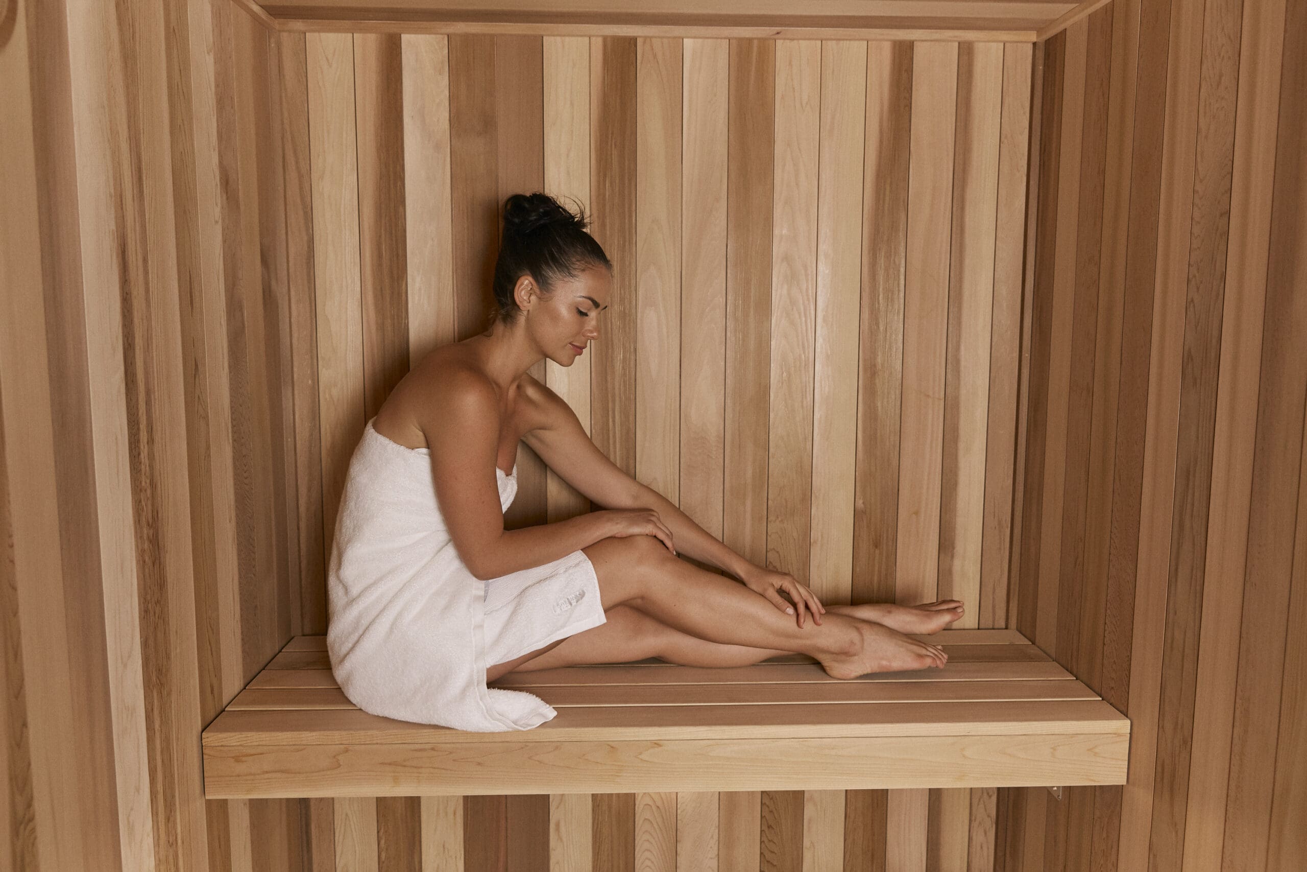 Image of girl inside IR Sauna