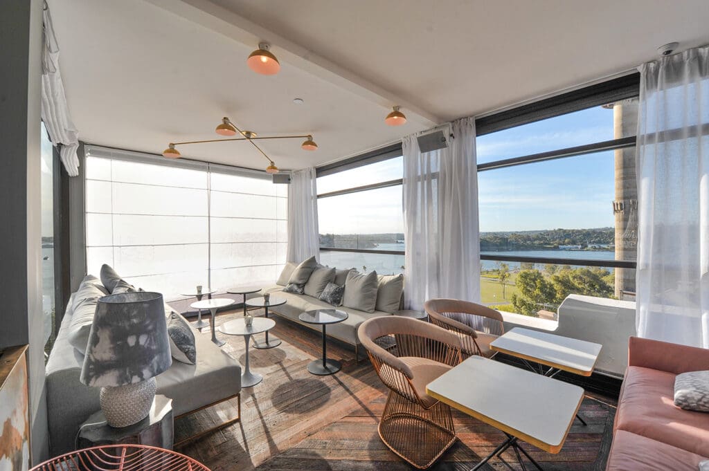 rooftop bar with harbour views, Henry Deane