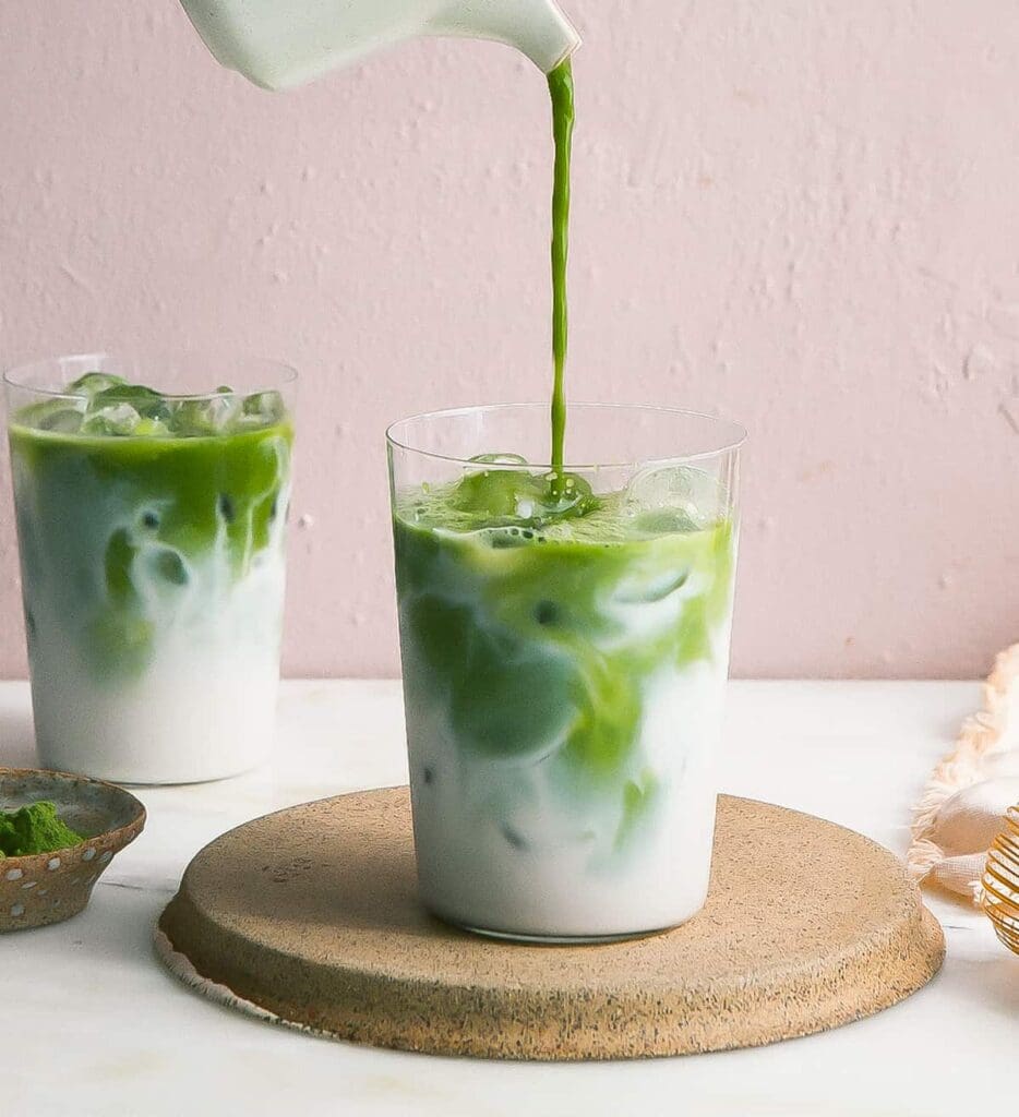 Iced matcha latte
