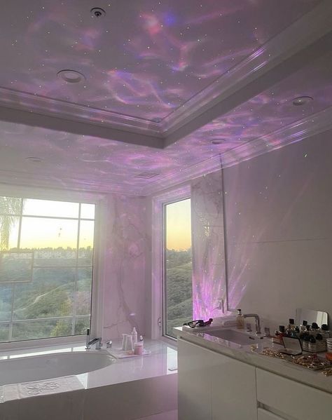 bathroom galaxy mood led light