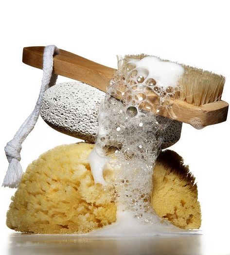Aesthetic Shower body scrub tools