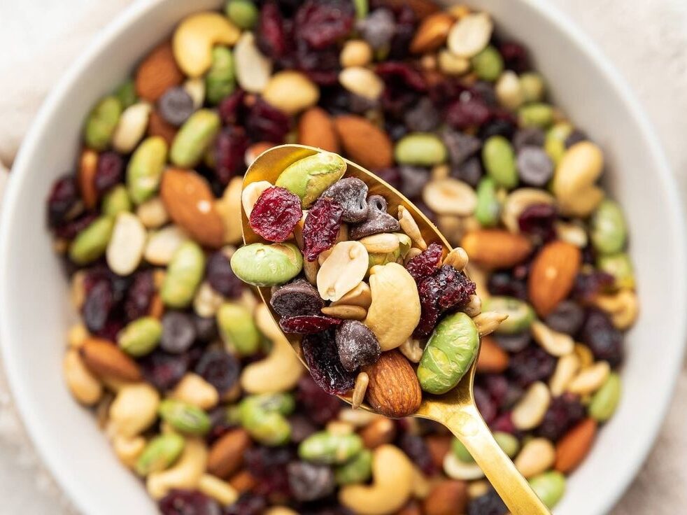 Nuts and seeds are a healthy snack option that can promote skin health. Nuts and seeds are a healthy snack option that can promote skin health.