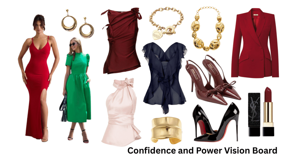 vision board wardrobe confidence and power