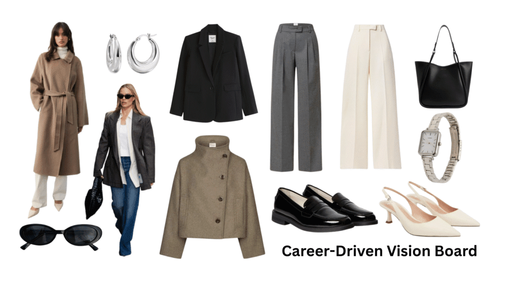 vision board wardrobe career goals