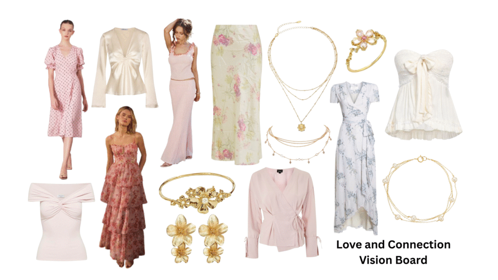 vision board wardrobe for love and connection