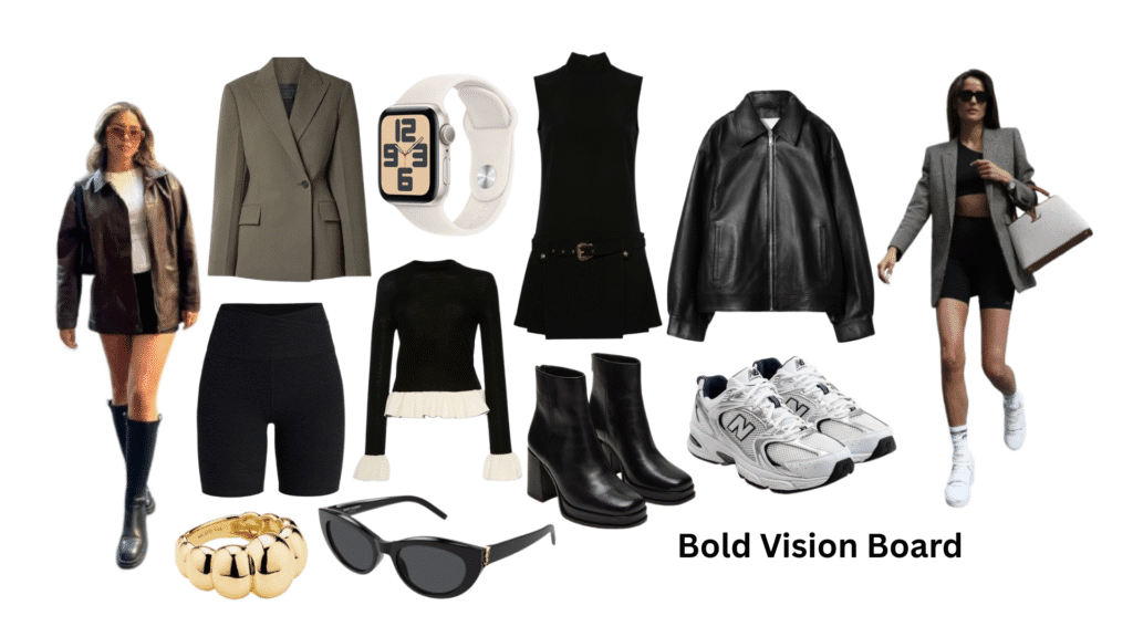 vision board wardrobe bold living