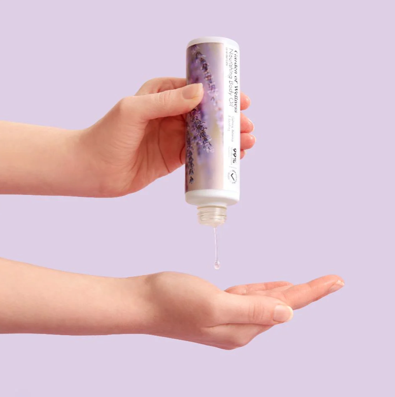 Garden of wellness body oil in lavender