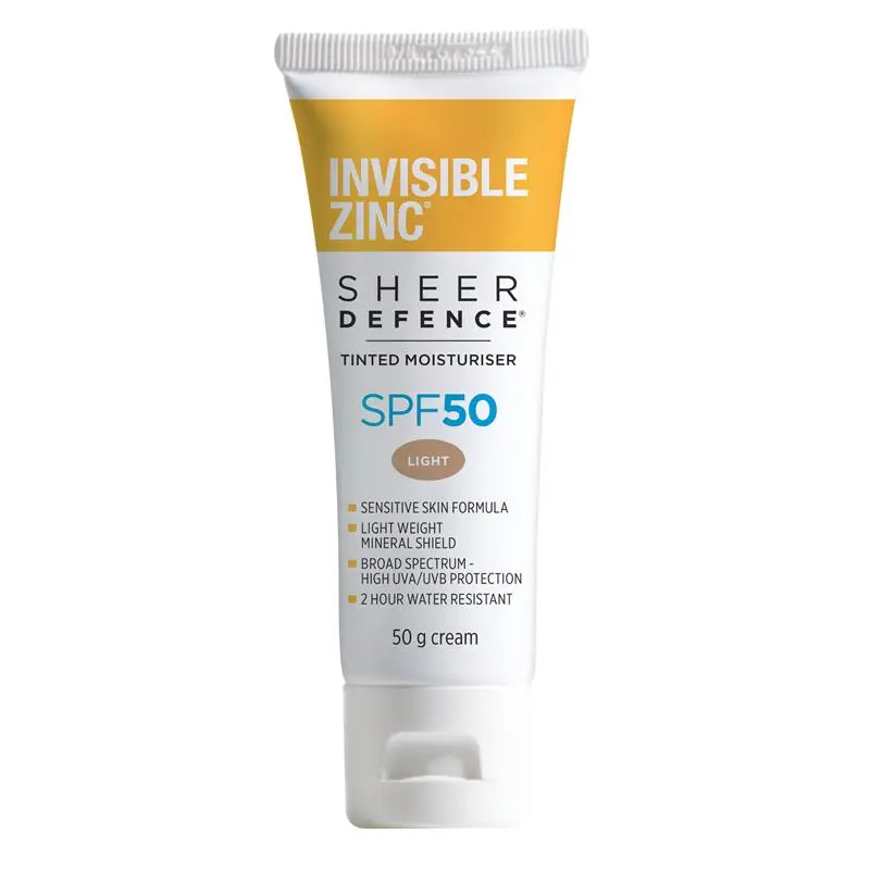 Invisible Zinc Sheer Defence Tinted Moisturiser SPF50 skincare vision board